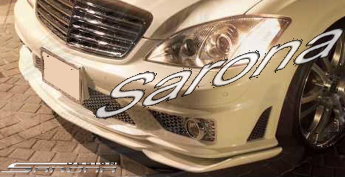 Custom Mercedes S Class  Sedan Front Lip/Splitter (2007 - 2009) - $490.00 (Part #MB-013-FA)